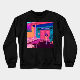 Maple's Cafe original drawing by @maplejoyy Crewneck Sweatshirt